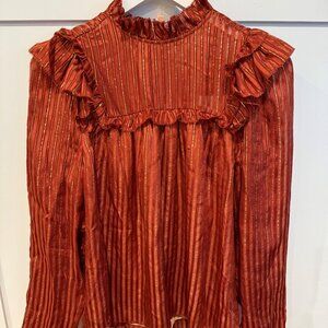 NWT Marie Oliver Estelle Blouse in Clay